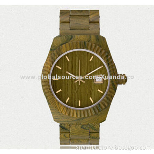 Popular ebony wooden watch, new design purple calendar ROX style